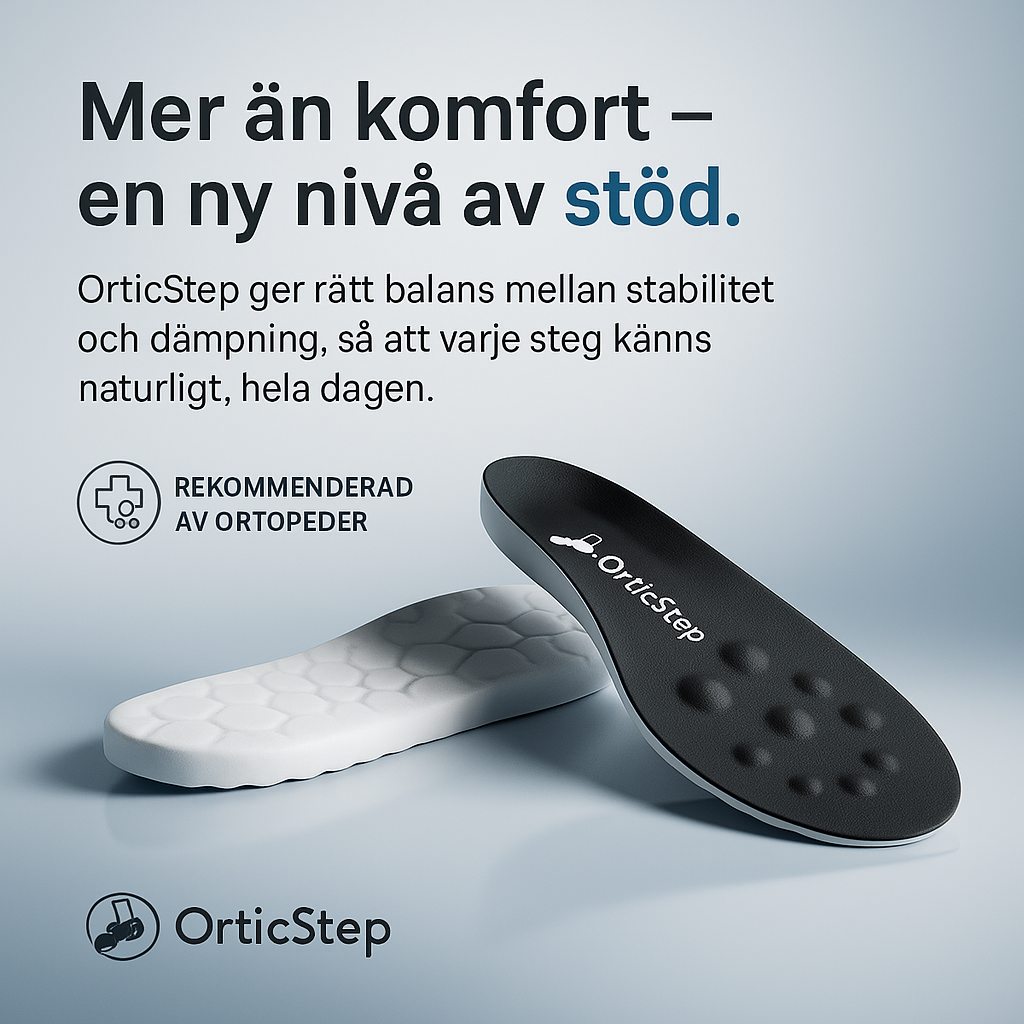 OrticStep™ – Ergonomiska sulor för komfort, stöd och energi